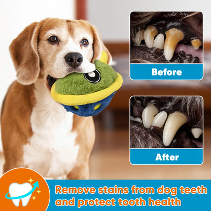 Interactive Dog Toys Ball Self Moving Rolling Balls Plush Dog Toys for Small and Medium Dogs, UFO Bobby