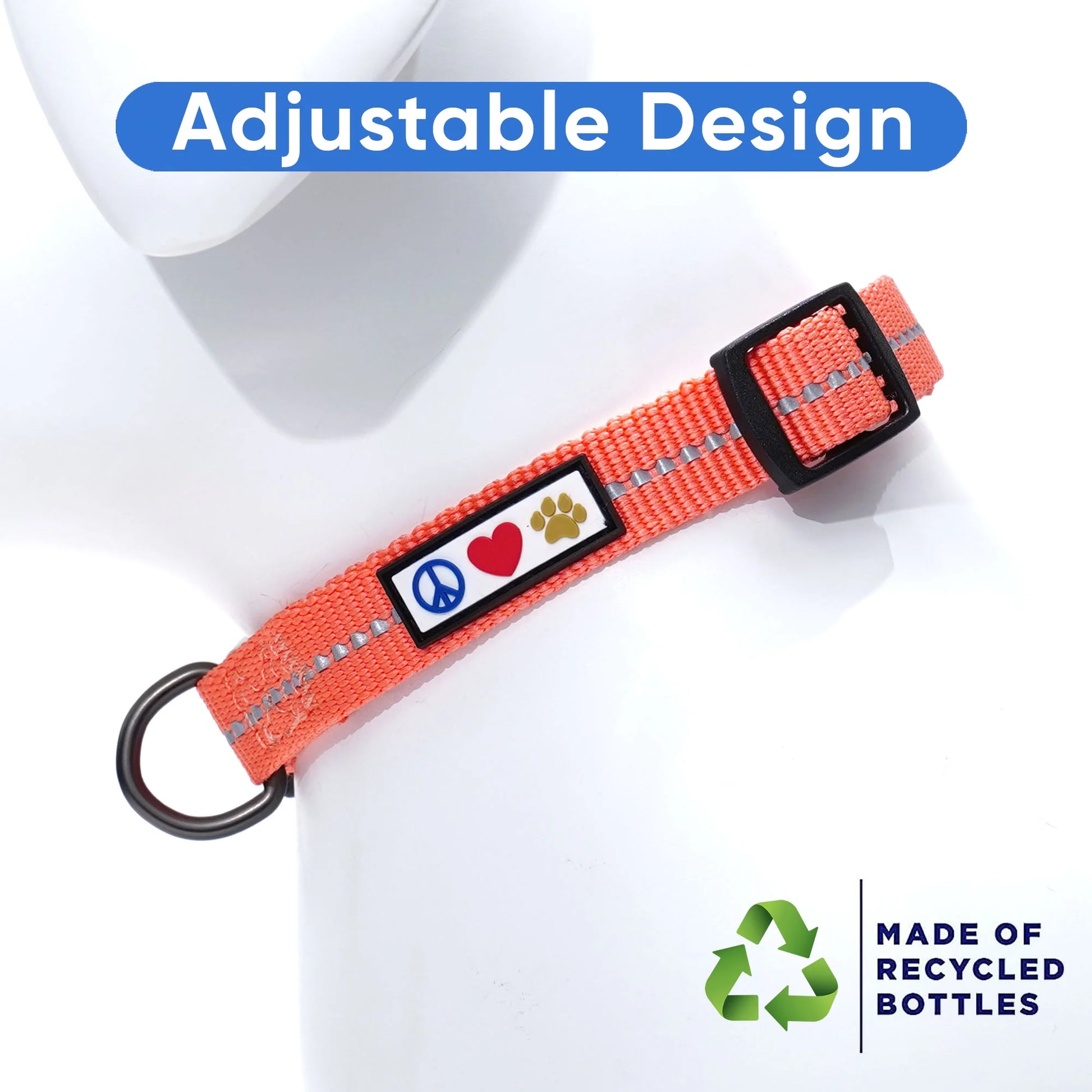 Dog Collar for Medium Dogs Training Puppy Collar with Solid - M - Blue