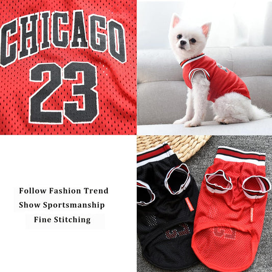 Dog Basketball Jersey Clothes Boy Girl Dog Pet Vest Clothes Puppy Shirt Apparel Cute Outfit Summer Fashion Cotton Dog Tshirt Female for Large Dogs, Medium & Small Chihuahua,Yorkies