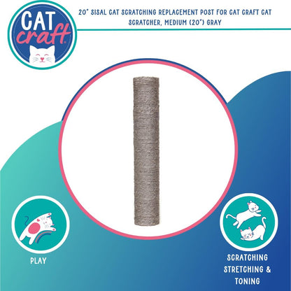 Replacement Sisal Cat Scratching Post 20" | Replacement Part & Extension Post (3100401)