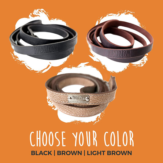 Dog Leash and Collar - Distressed Genuine Leather - Suitable for All Pet Sizes - Leather Leash - Premium Quality Dog Leash - 5 Ft Soft Leather Leash - Modern Dog Collar Leash - Black