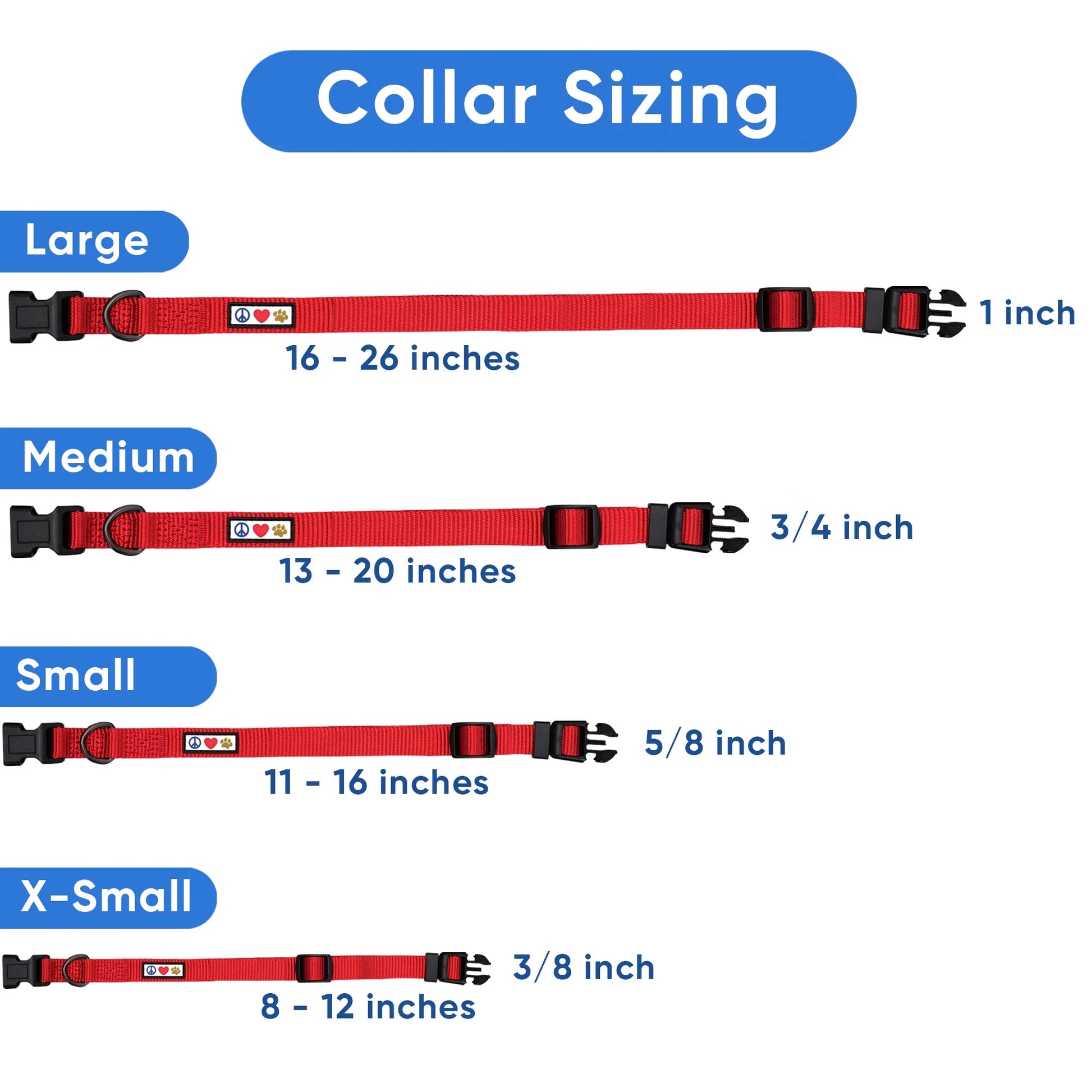 Dog Collar for Medium Dogs Training Puppy Collar with Solid - M - Blue